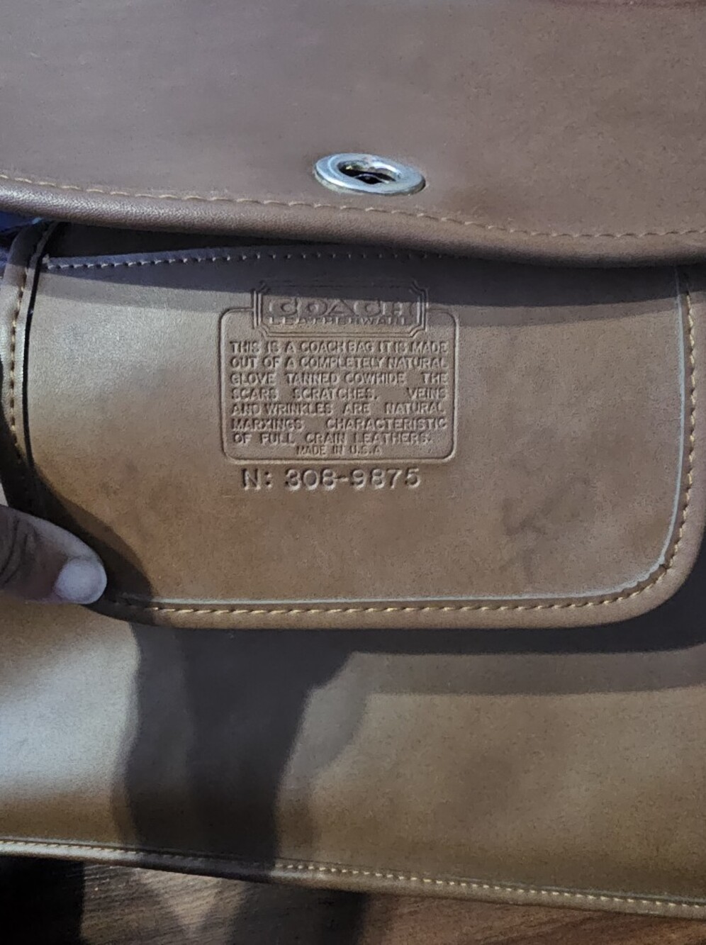 Vintage Coach Brown Leather Laptop Shoulder Bag with Top Handle - Picture 6 of 6